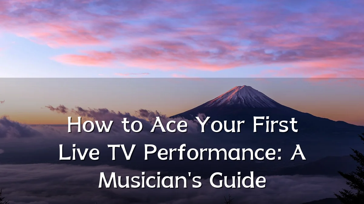 How to Ace Your First Live TV Performance: A Musician's Guide