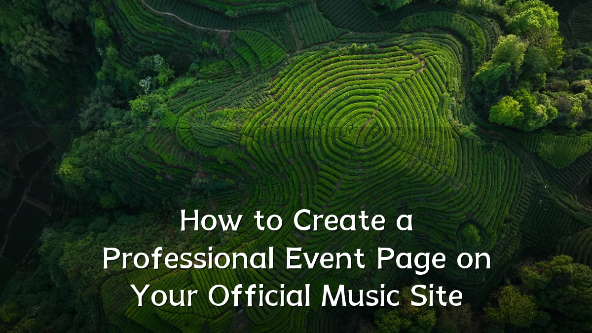 How to Create a Professional Event Page on Your Official Music Site