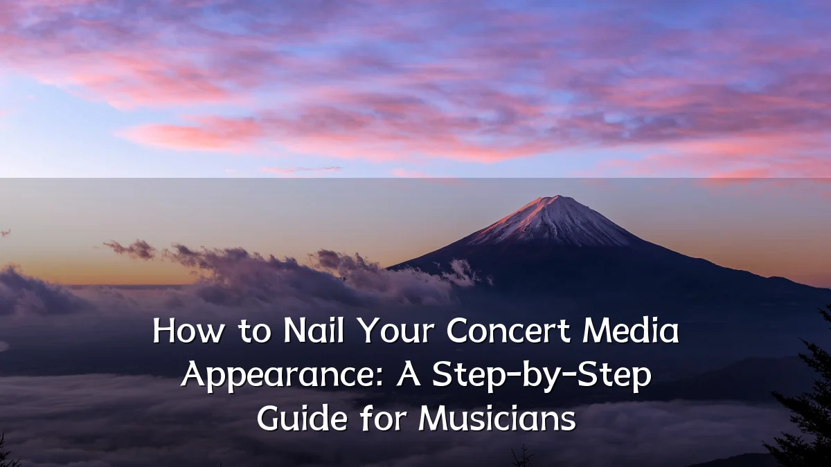 How to Nail Your Concert Media Appearance: A Step-by-Step Guide for Musicians