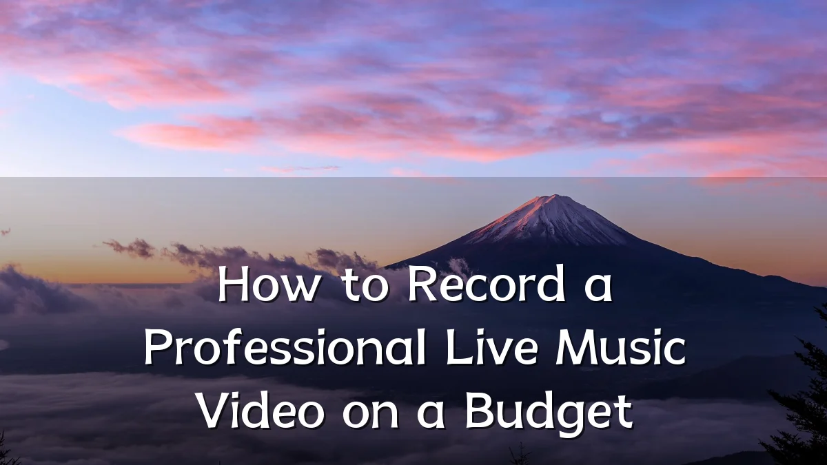 How to Record a Professional Live Music Video on a Budget