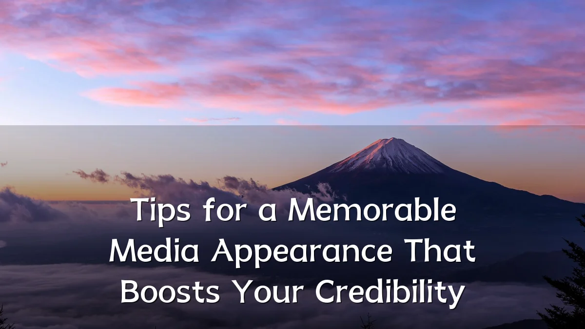 Tips for a Memorable Media Appearance That Boosts Your Credibility